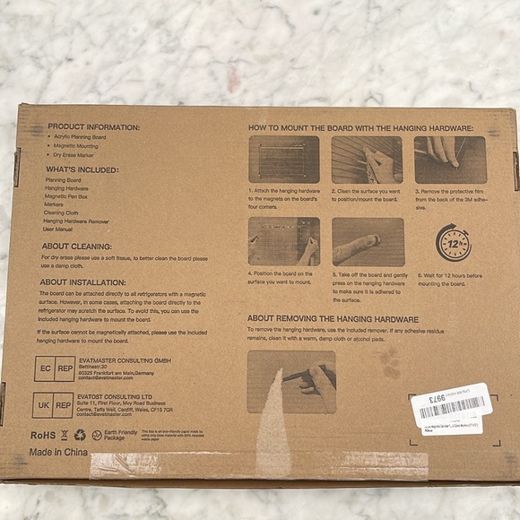 2 pack weekly&monthly calendar acrylic plan board  16.5 x 11.8 inches - Picture 6 of 6